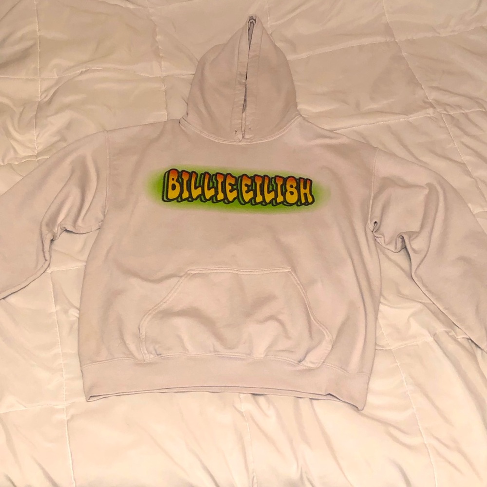 White Hoodie Billie Eilish 2019 tour, preowned